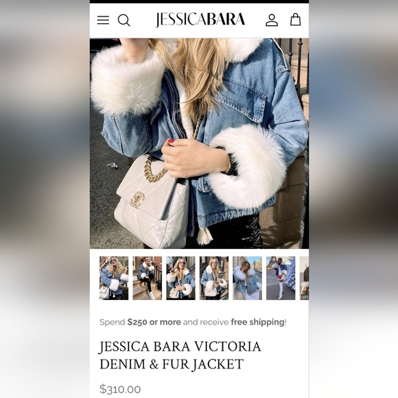 FUR LINED JEAN JACKET EUC - Picture 4 of 5